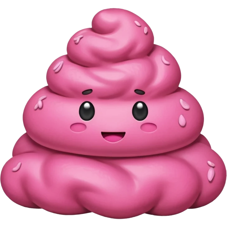 Pink poop emoji