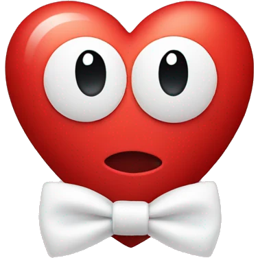 Red heart with a white bow tie  emoji