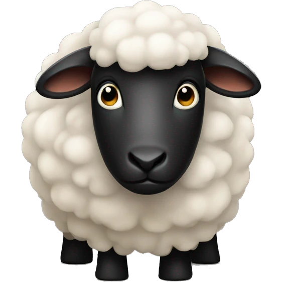Black sheep with horn emoji