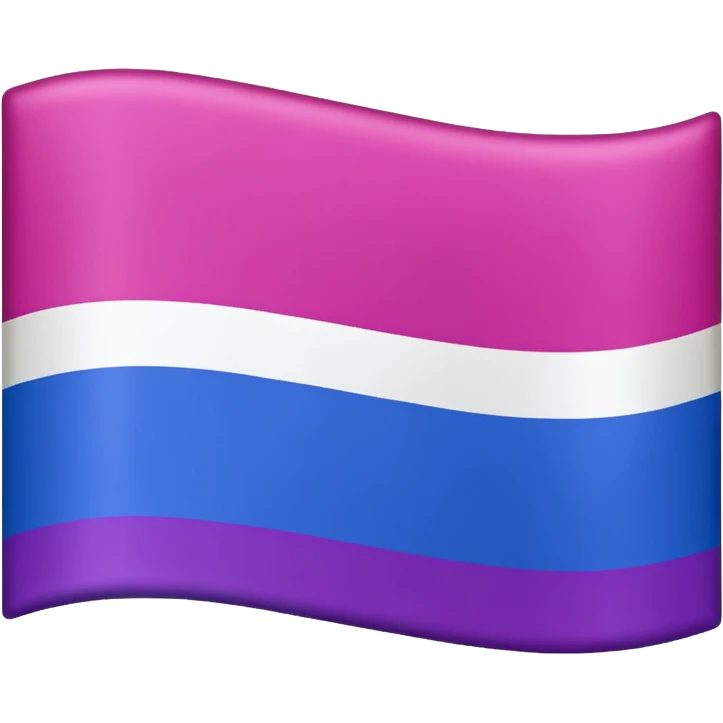 Straight flag combined with bisexual flag emoji