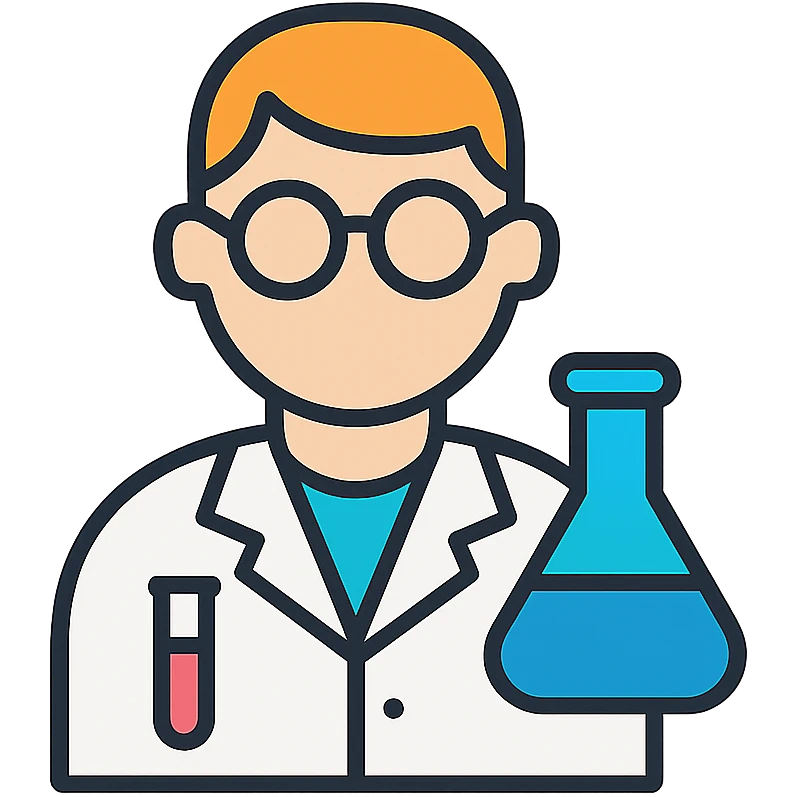 A researcher in a white coat emoji