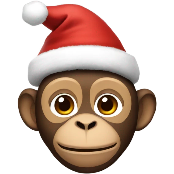 Monkey wearing Christmas costume  emoji