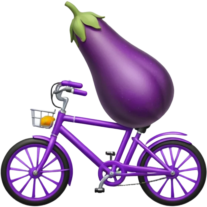Eggplant riding bike emoji