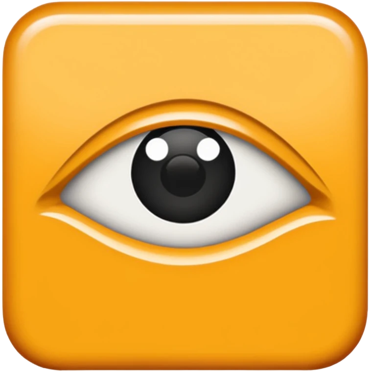 A white hand-drawn doodle of [instagram] with simple black dot eyes and thick, rough outlines. Minimalist style centered on a solid-colored circular background. emoji