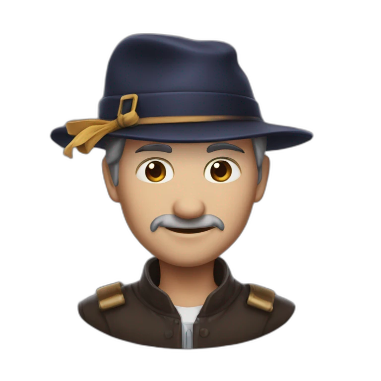 Monsieur chauve avec un beret emoji
