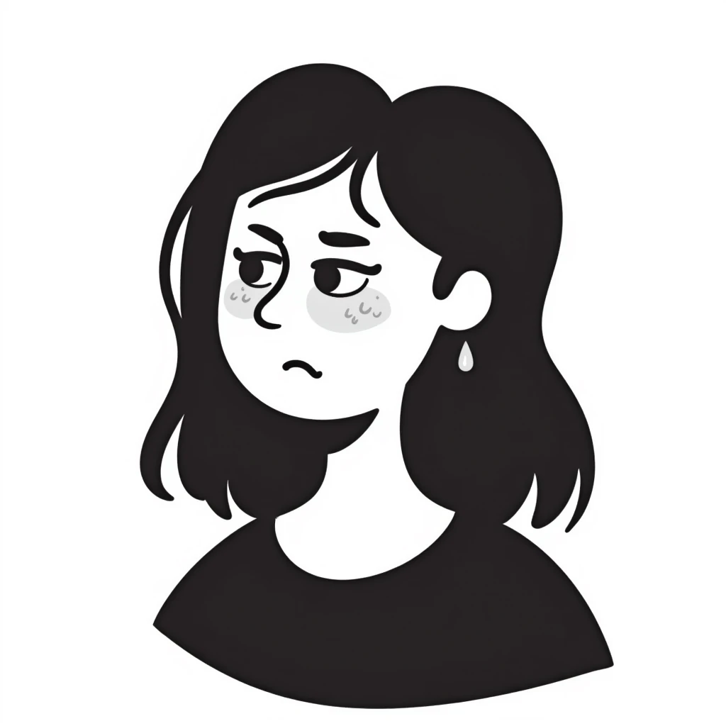 woman with dissatisfied expression and wet hair emoji