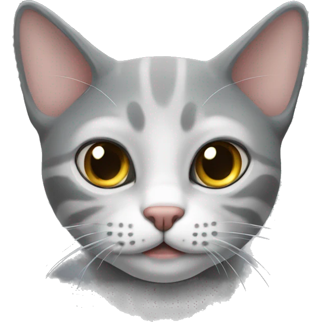 Gato gris enojado emoji