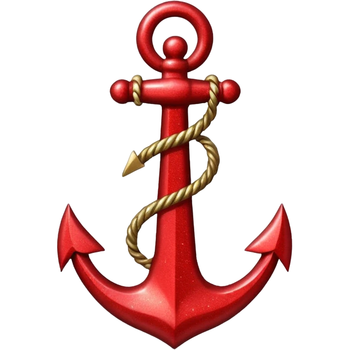red glitter anchor emoji