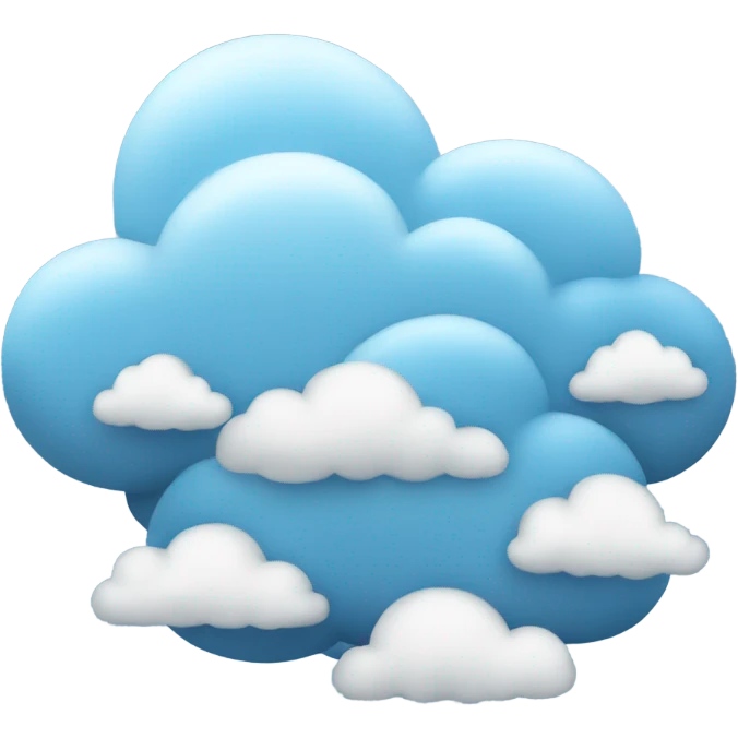 Blue clouds emoji