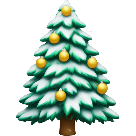 Snowy Christmas tree emoji