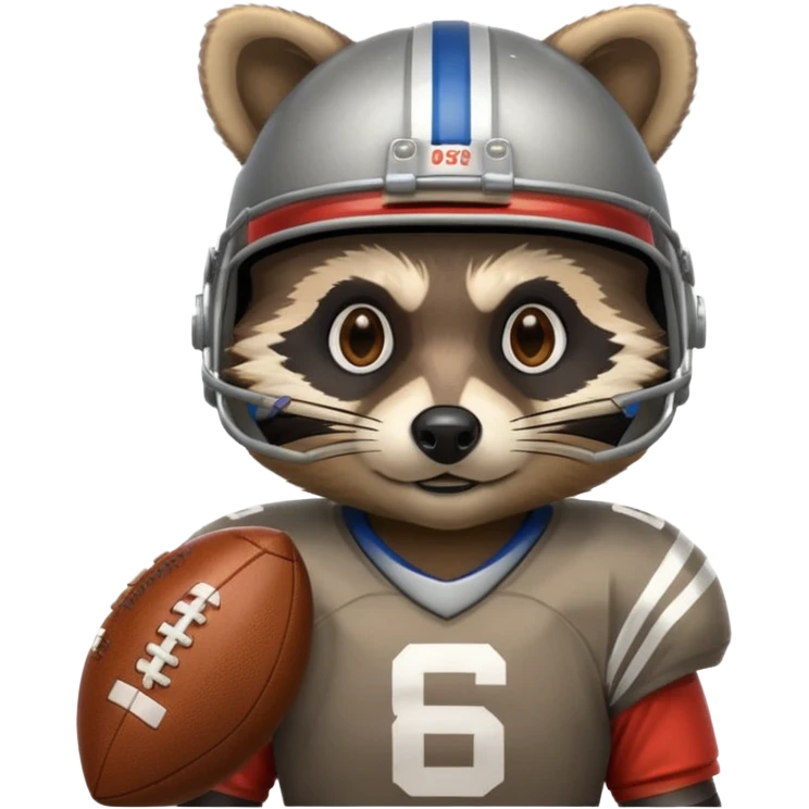 american football player raccoon emoji
