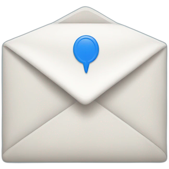 blue email emoji