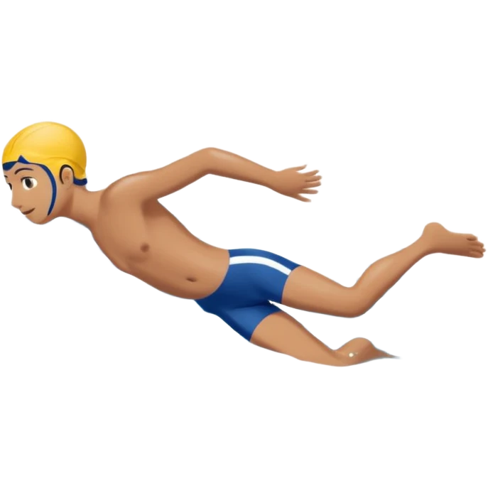 swimming side view in the water lake, with water. emoji