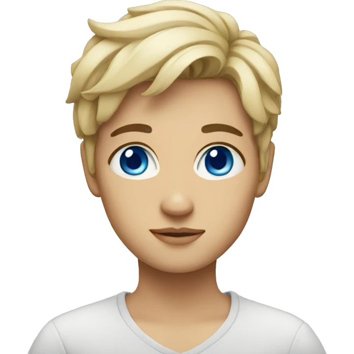 Blue eyed Italian nonbinary  emoji