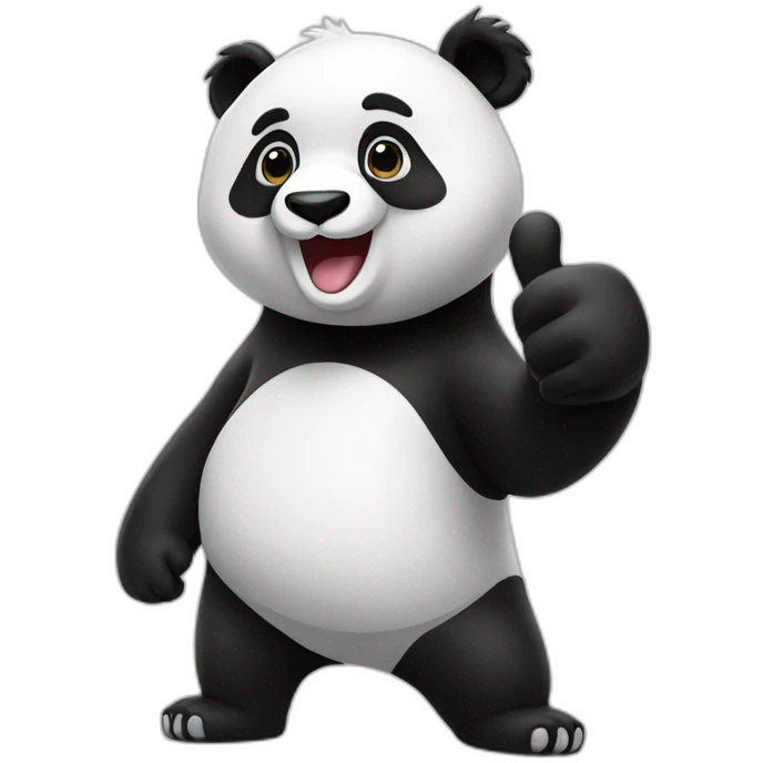 Panda giving thumbs up emoji