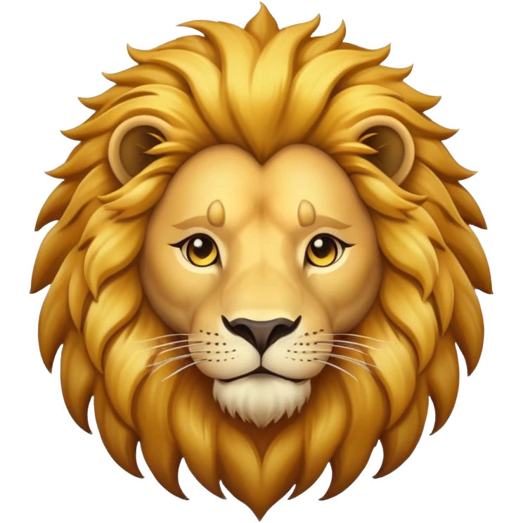 majestic lion with mane emoji
