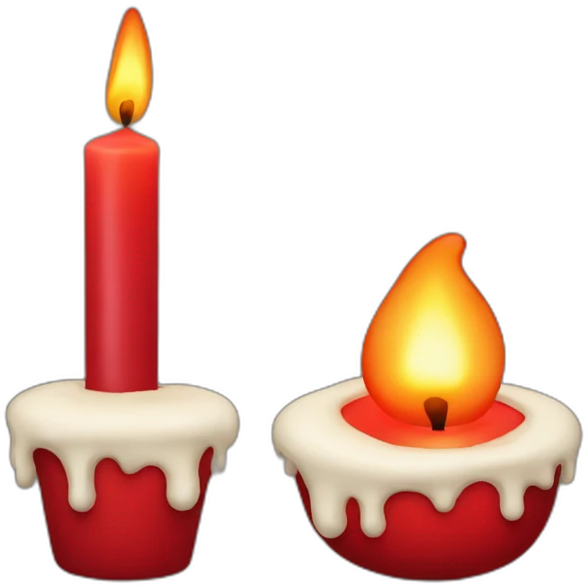fat red candle emoji