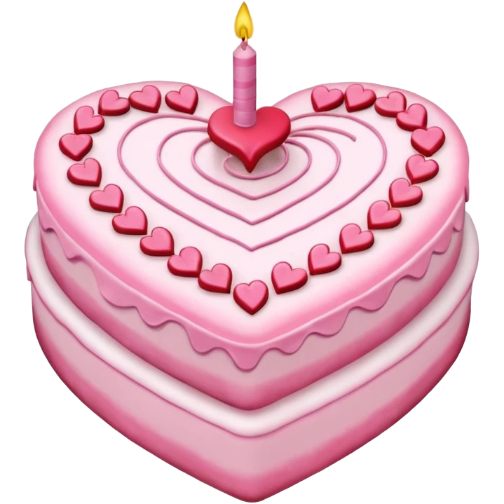 Heart shaped birthday cake  emoji
