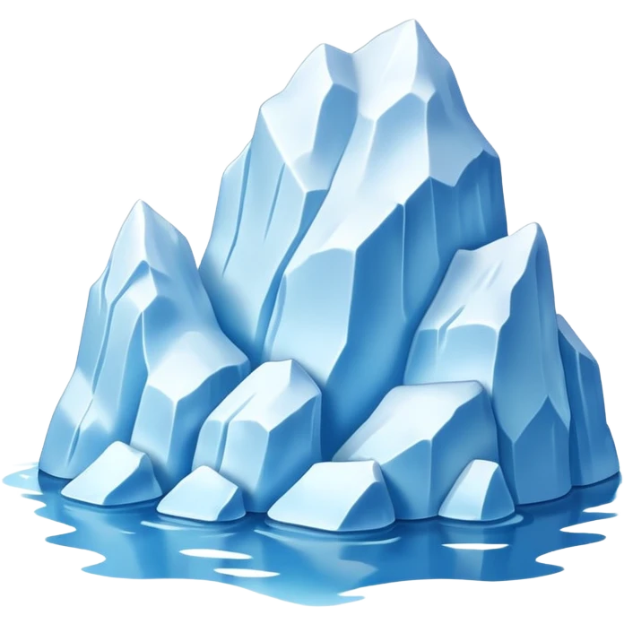 A 3D iceberg in Apple emoji style
 emoji