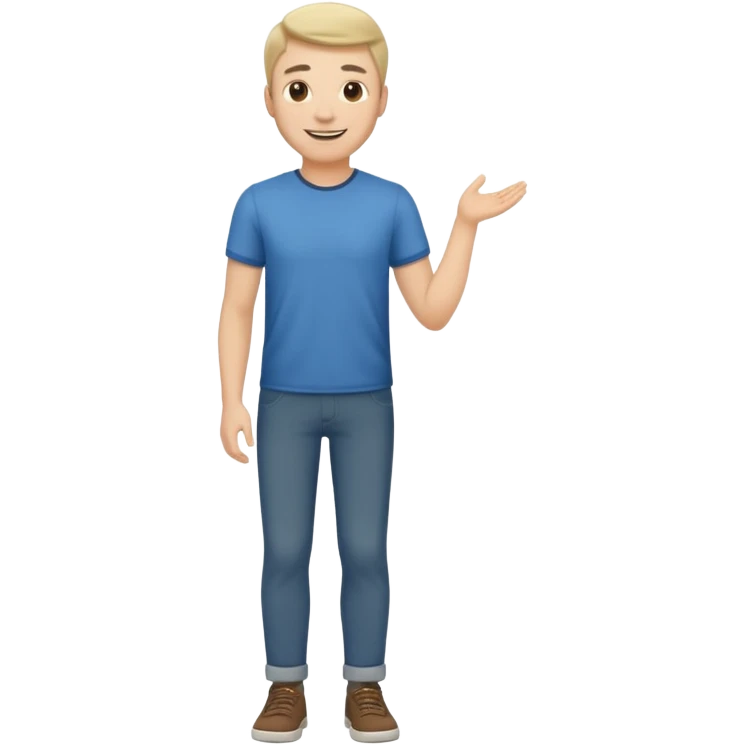 white man dressed casually full body emoji