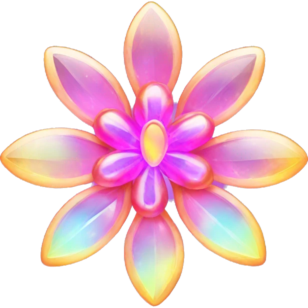 Neon gemstone flower  emoji