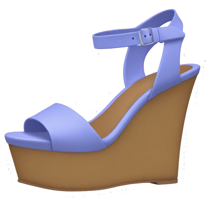 Periwinkle colored platform sandal emoji
