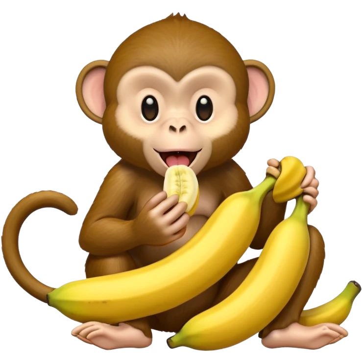 Monkey eating banana  emoji