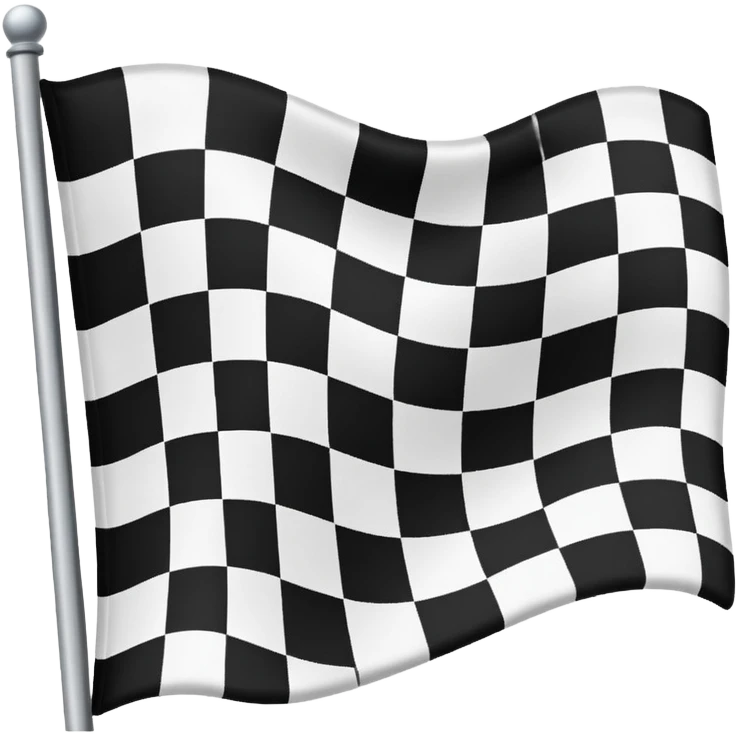 spotlight on checkered flag emoji