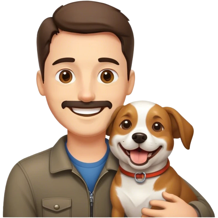 Perros con su dueño emoji