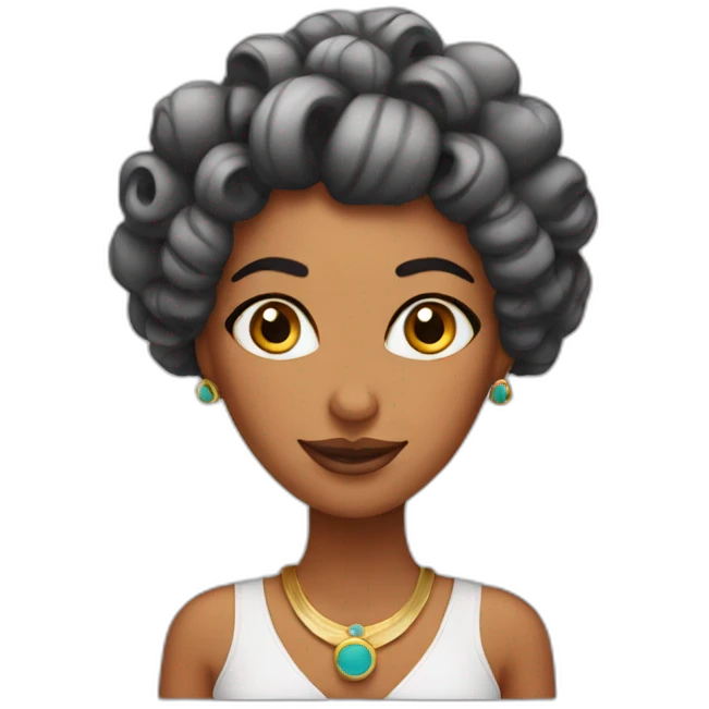 woman with curlers in egypt emoji