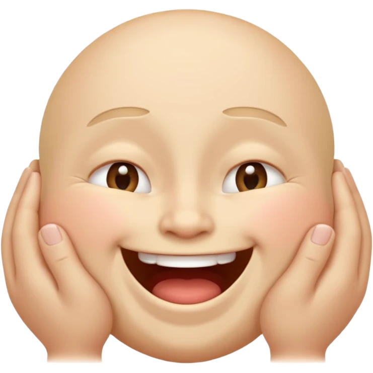 I want an overly excited face that says “I am so excited, I cannot contain. With eyes tightly squeezed closed together and a big grin emoji. With no  eyes  emoji