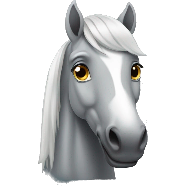 Cute grey horse emoji