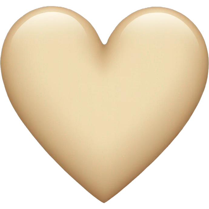 beige heart emoji