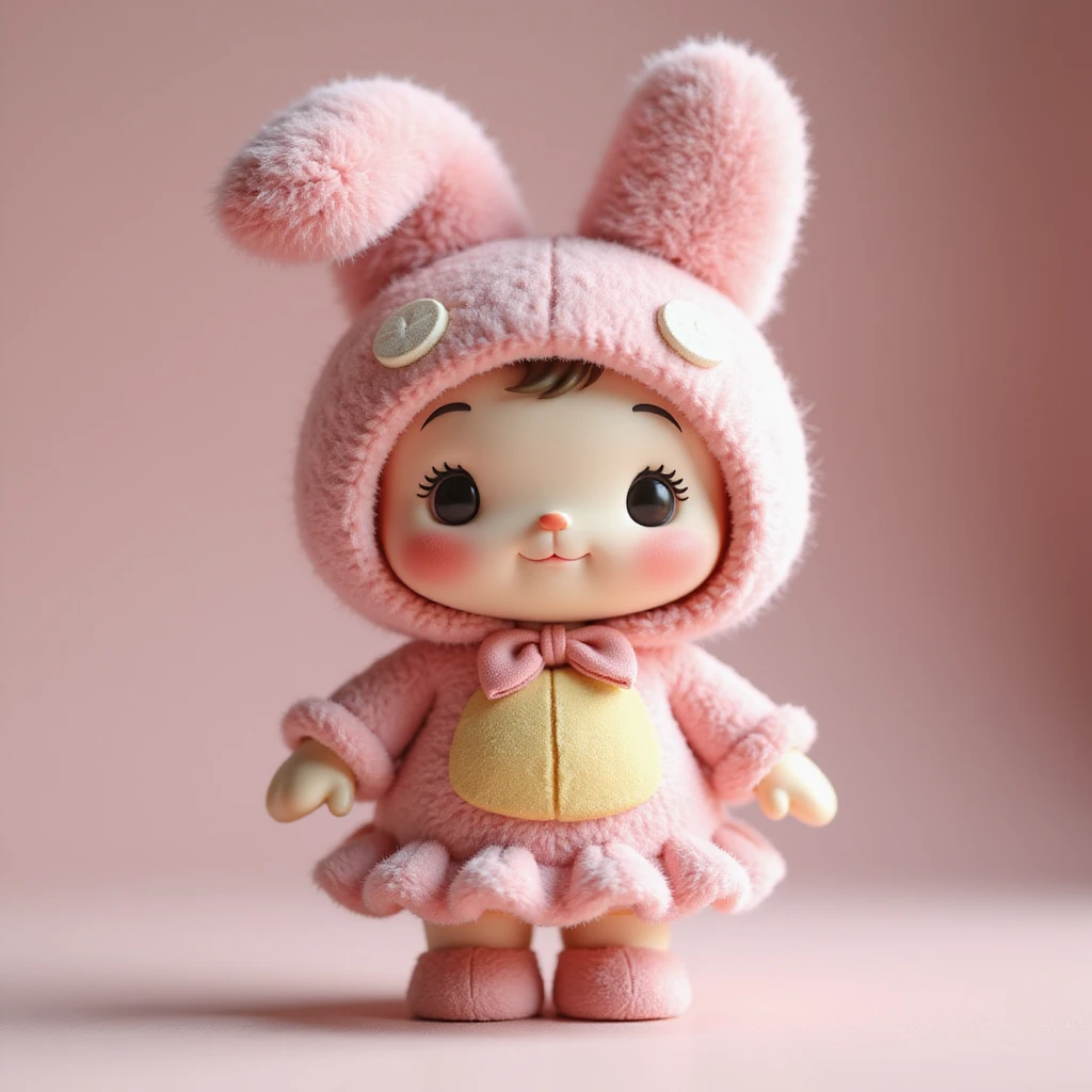 My Melody character, photorealistic style, cheerful expression, detailed textures, studio background emoji