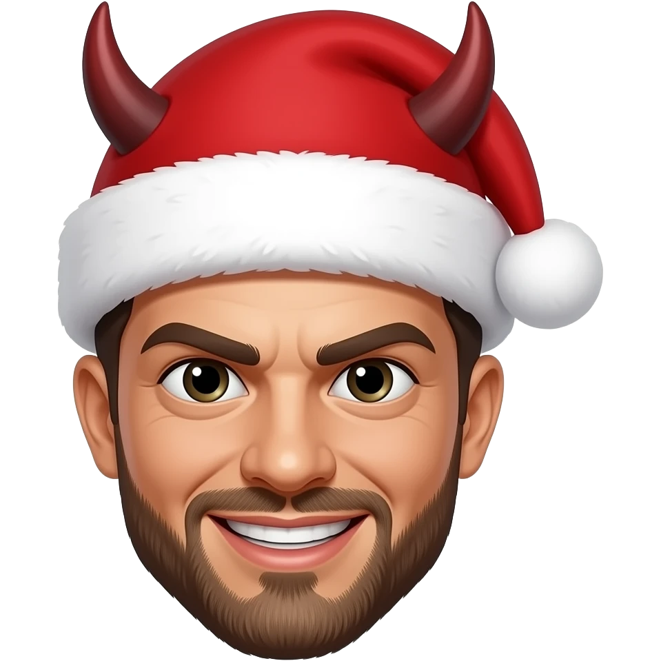 like this🧑‍🎄but wth devilshorns throughly the hat emoji