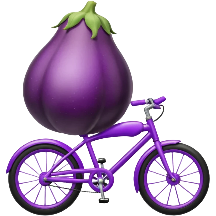 eggplant riding a bike emoji