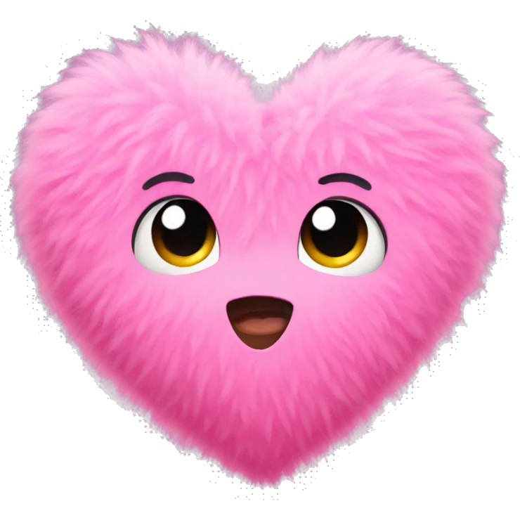 pink fluffy heart emoji