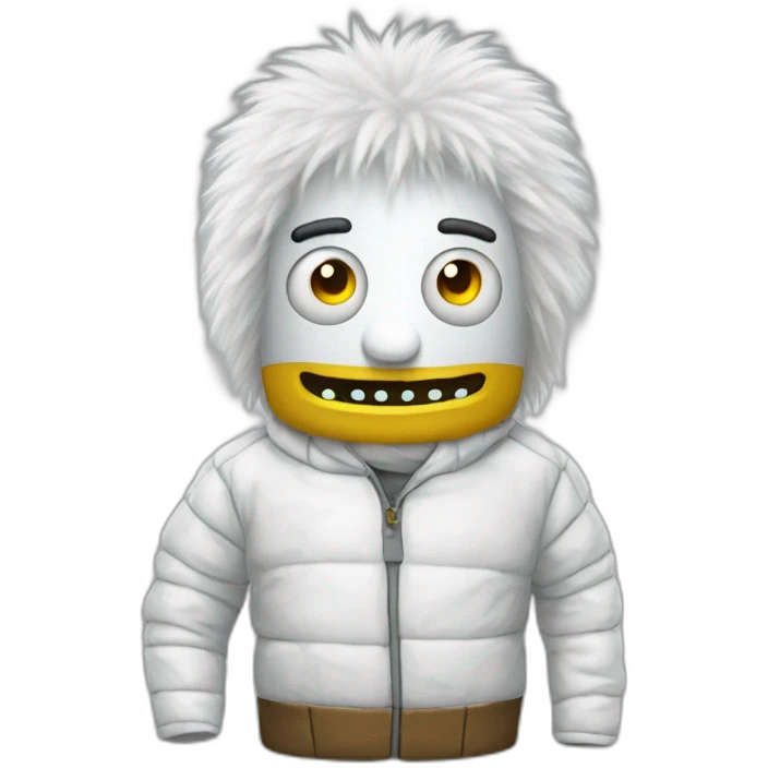 Bender from Futurerama wearing white fur jacket and handing sugar emoji
