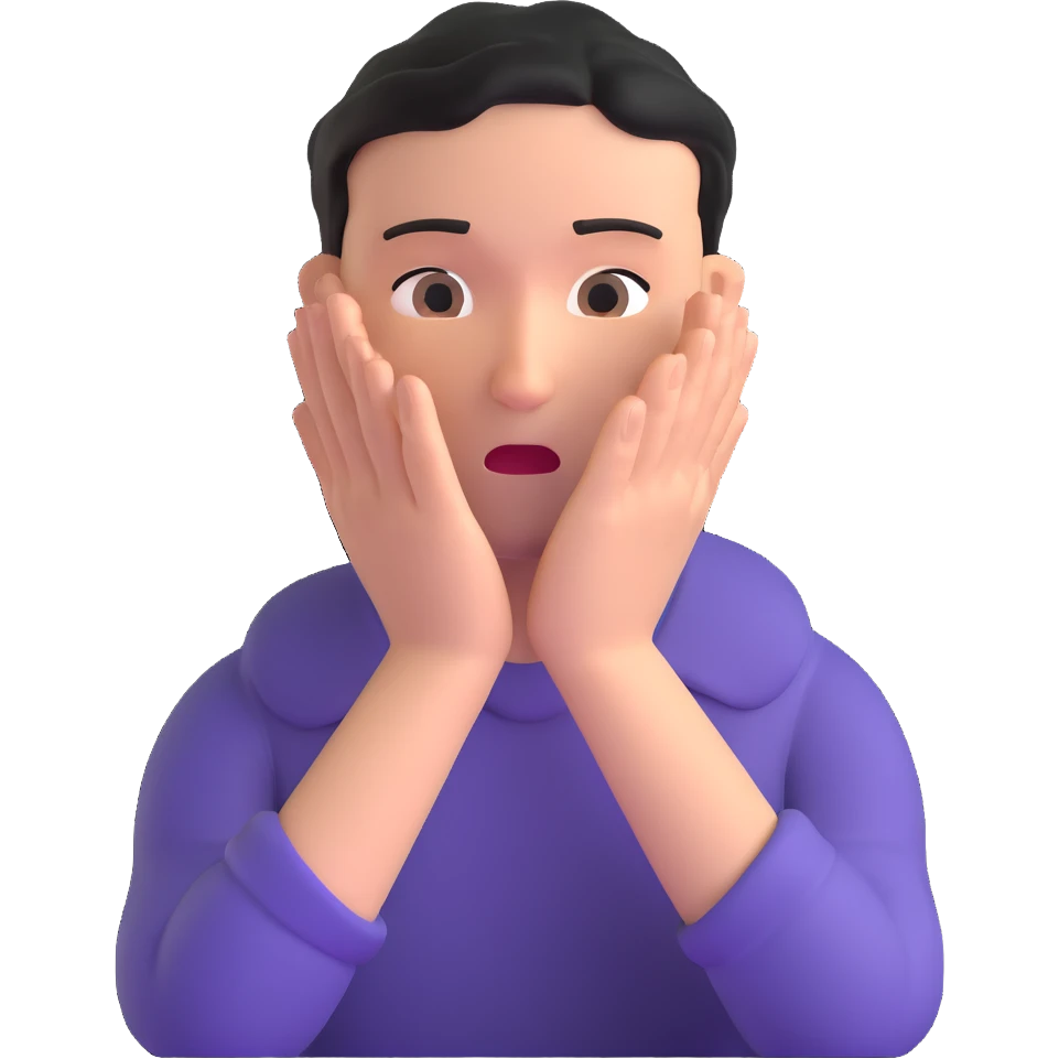 person begging for forgiveness with remorseful expression and pleading hands emoji