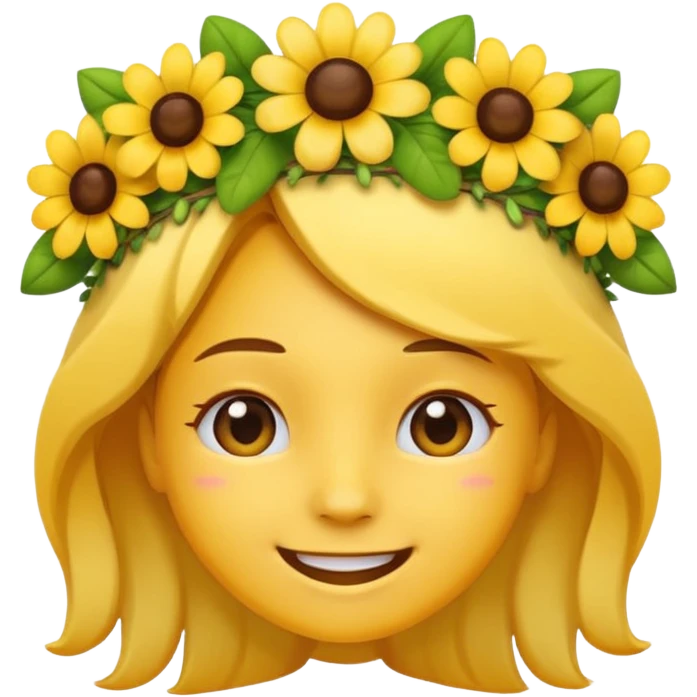 Face emoji with flower emoji