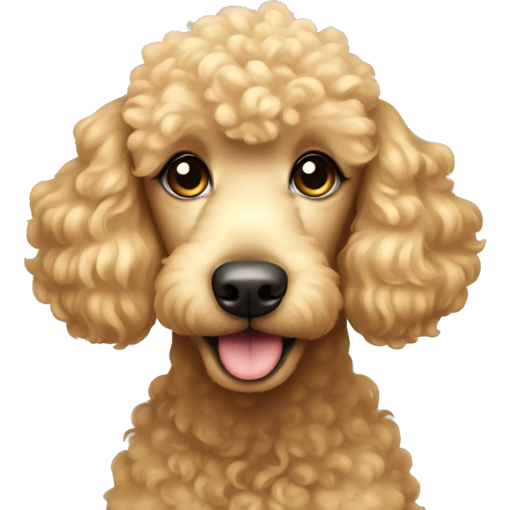 golden poodle looking cute  emoji