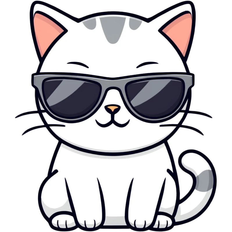 Cat with sunglasses emoji