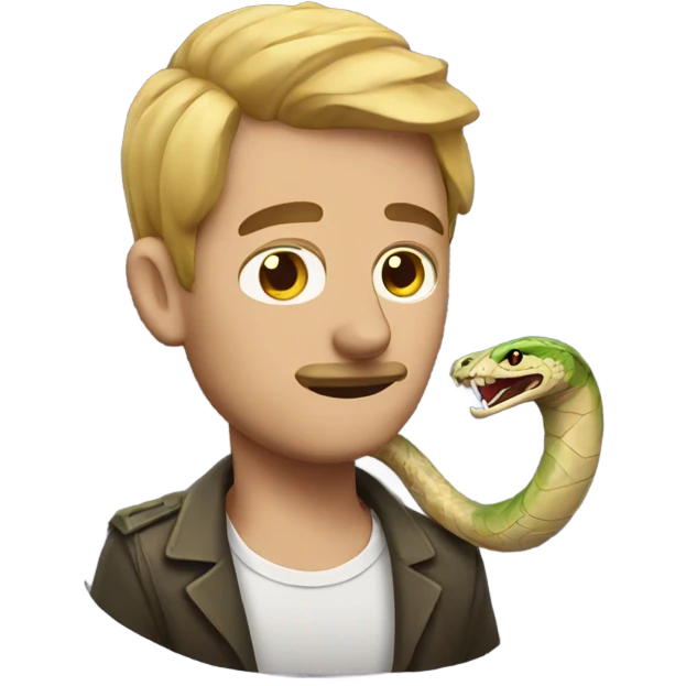 man with snake head emoji