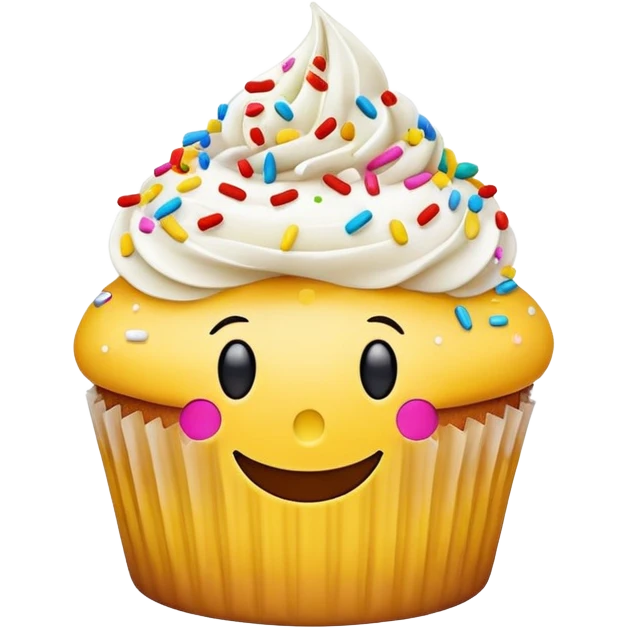 smiley cupcake emoji