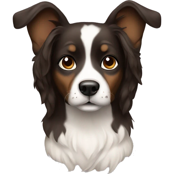 brunette dog  emoji