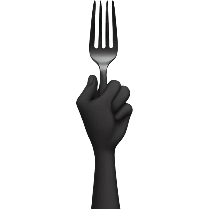 Hand holding fork emoji