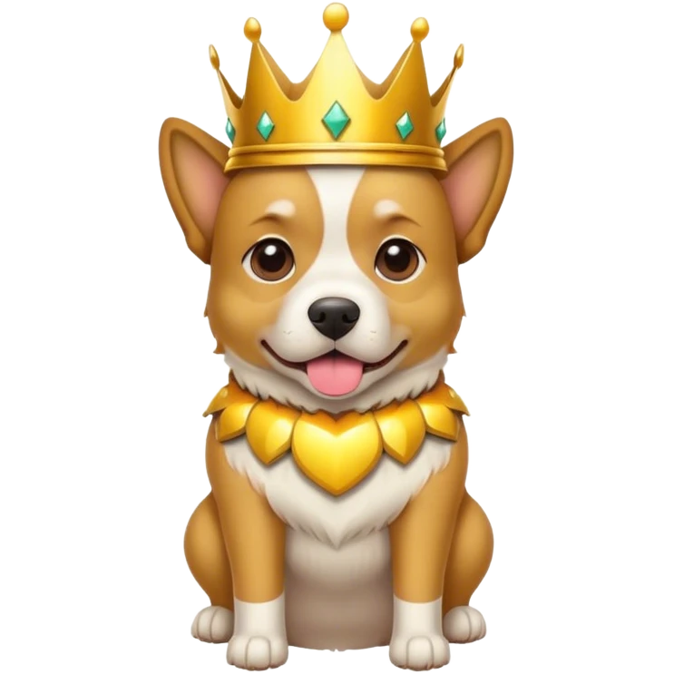 Dog wearing a crown emoji