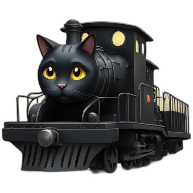 Train heartnet black cat emoji