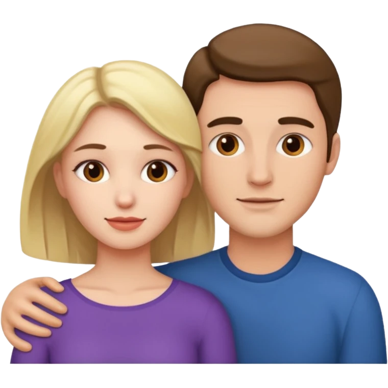 Пара мужчина и женщина обнимаются emoji