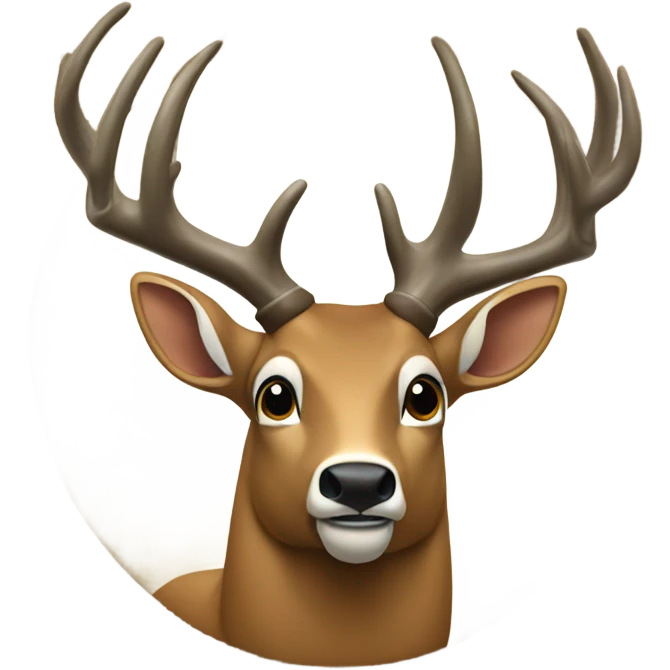 Big buck being hunted emoji